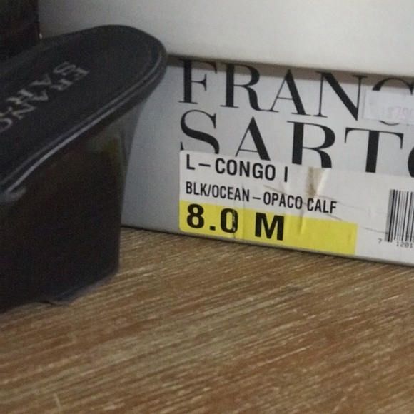 Black/turquoise heels - Picture 3 of 4